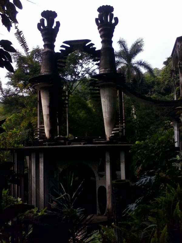 Oddly-shaped concrete installations in the jungle at Parque Edward James in Xilitla, Mexico.