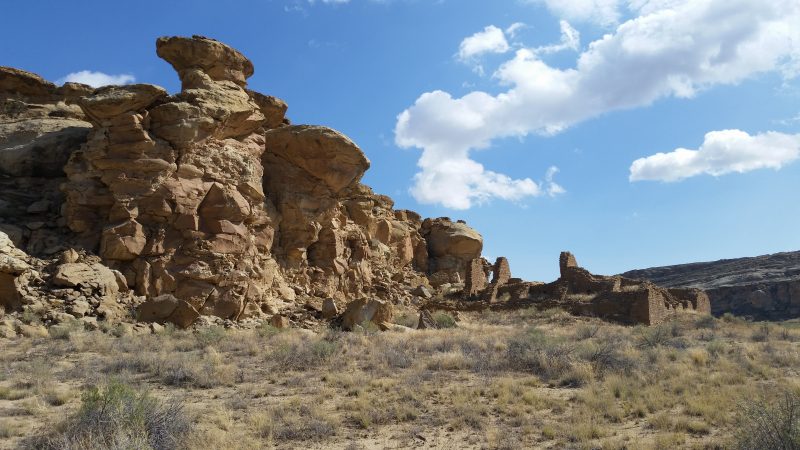 The ruins of Casa Chiquita on the Penasco Blanco Trail in Chaco Canyon.