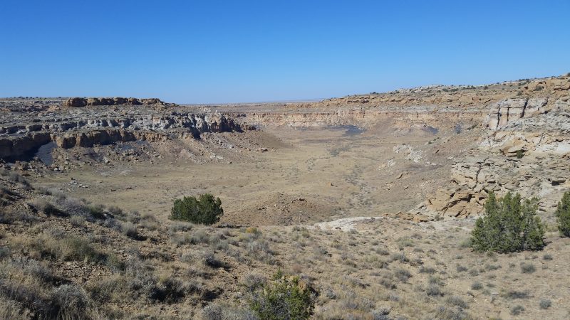 A view of the South Mesa from a Chaco Canyon hiking trail.