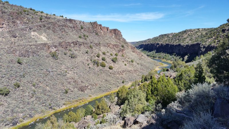 A view of the Rio Grande Gorge near one of the Taos hot springs.