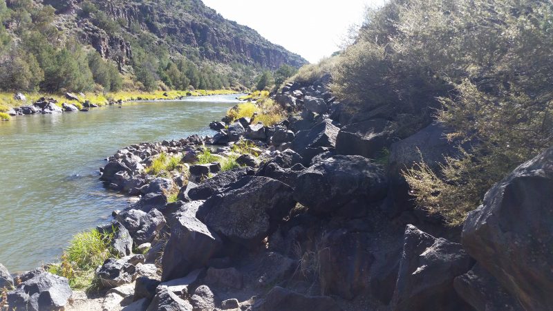 A view of one of two Taos hot springs set along the banks of the Rio Grande in New Mexico.