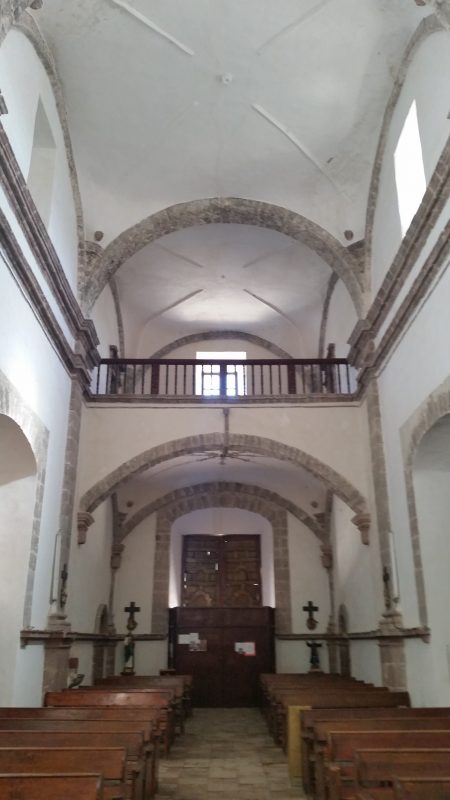Interior of a Baja mission in Mexico.