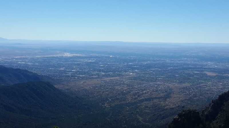 A birds eye view of from one of the best hikes near Albuquerque.