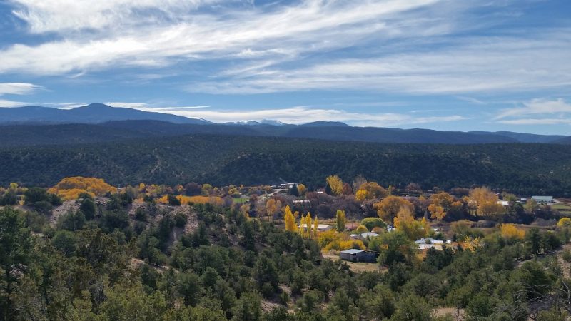 A view of Cordova, New Mexico, from state highway 76.