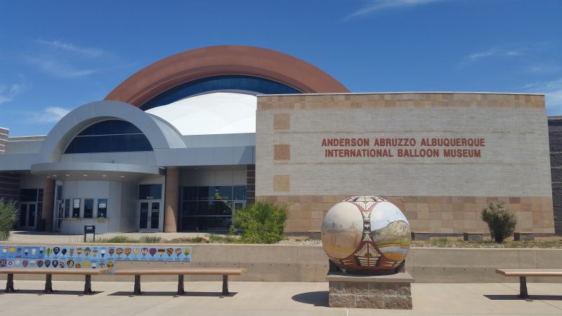 The front entrance of the Anderson Abruzzo Albuquerque International Balloon Museum.