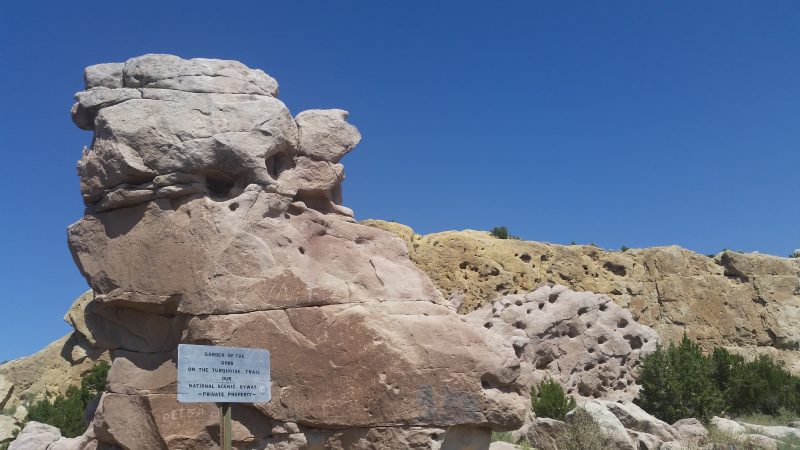 Sandstone formations at Garden of the Gods on the Turquoise Trail in New Mexico.