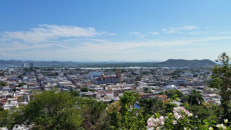 Expansive view from Cerro de la Niveria of the Old Town and Centro areas of Mazatlan, Mexico.