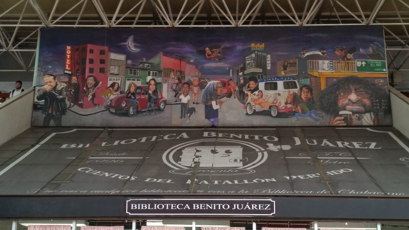 A famous rock 'n roll mural in Chabacano Metro Station in Mexico City painted by artist Jorge Manjarrez.