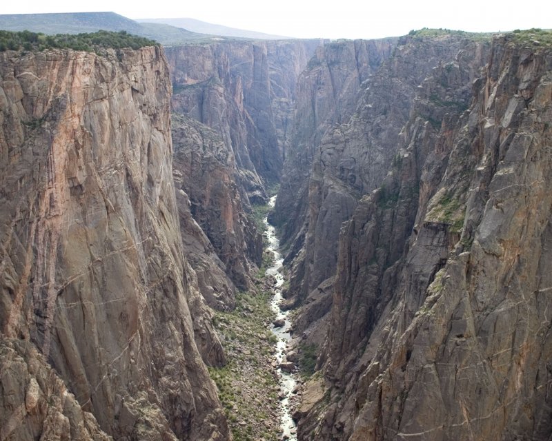 The Gorge at Black Canyon on the Gunnison River in Colorado, a famous stop on road trips in the Southwest U.S.