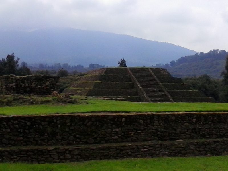 A ruined pyramid at Tingambato in Michoacan, Mexico.