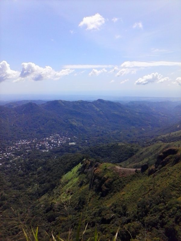 An overlook in San Salvador, El Salvador.