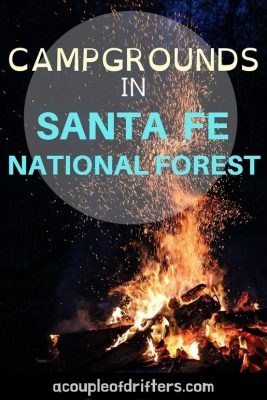 A campfire with a stylized opaque circle in the background.