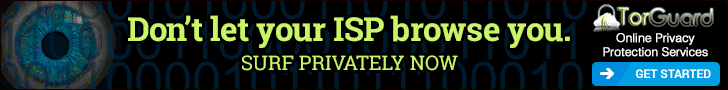 advertisement banner for TorGuard VPN service.